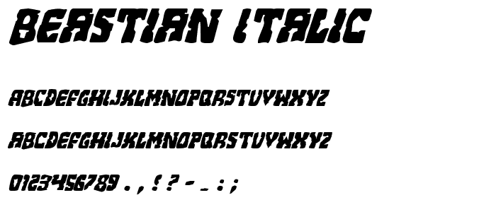 Beastian Italic font